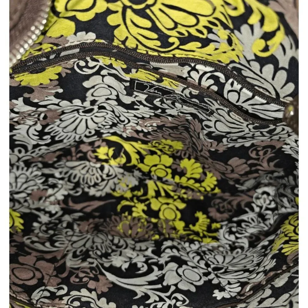 VERA BRADLEY Espresso Baroque Microfiber Hobo Bag